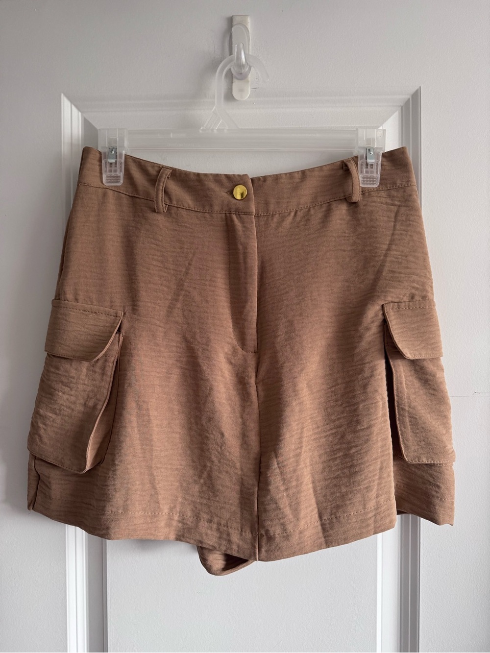 Laundry By Shelli Segal Brown Tan utility Cargo Pocket Shorts